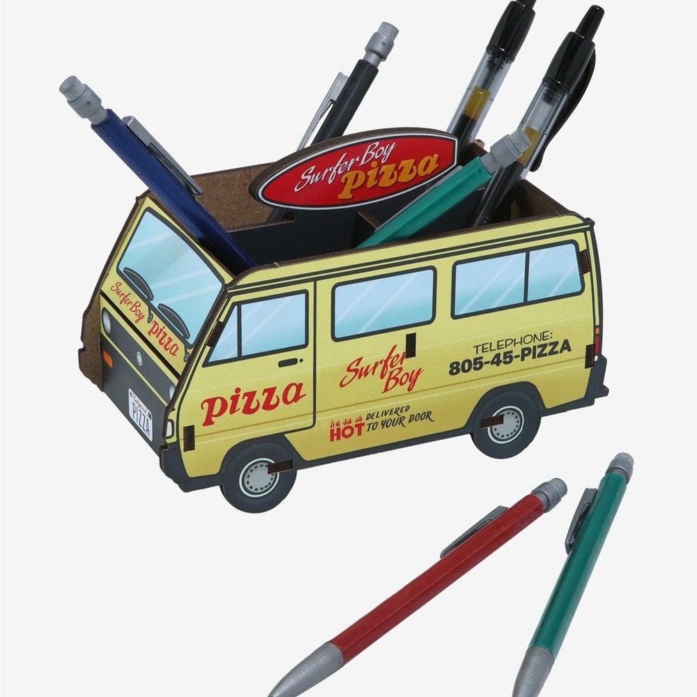 Stranger Things Surfer Boy Pizza Van Pencil Holder